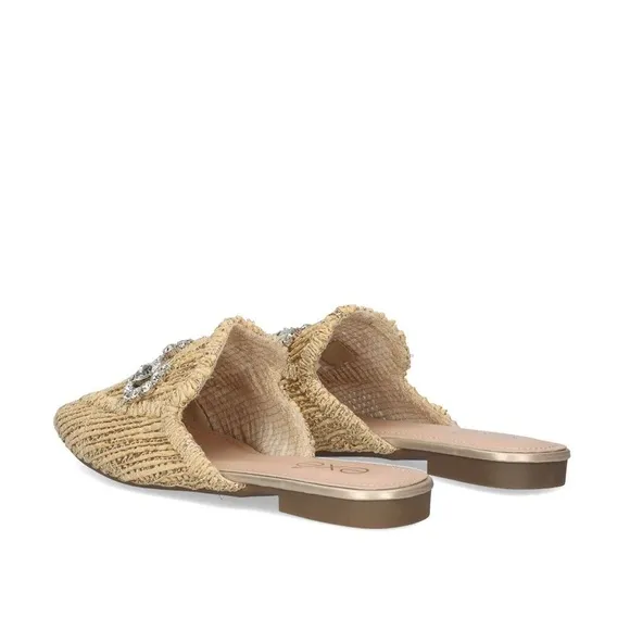 NWT CLOGS EXÉ YT-4 RAFFIA BEIGE SIZE 8