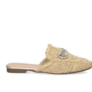 NWT CLOGS EXÉ YT-4 RAFFIA BEIGE SIZE 8
