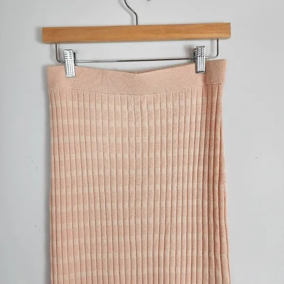 NWT  Club Monaco Geo Mixing Rib Sweater 90s Knit Midi Skirt Size Small