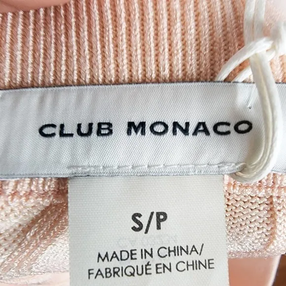 NWT  Club Monaco Geo Mixing Rib Sweater 90s Knit Midi Skirt Size Small