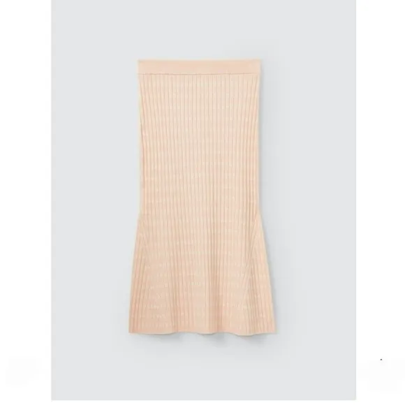 NWT  Club Monaco Geo Mixing Rib Sweater 90s Knit Midi Skirt Size Small