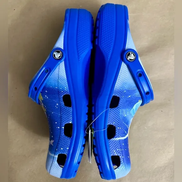 NWT Crocs Disney Parks Peter Pan Blue Classic Clogs