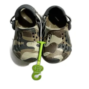 NWT Crocs Echo Redux Camo Clog Brown Tan Waterproof Classic Unisex Kids sz C5