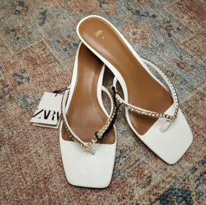 NWT Embellished Zara Kitten Heels