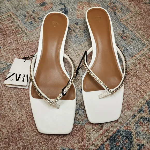 NWT Embellished Zara Kitten Heels