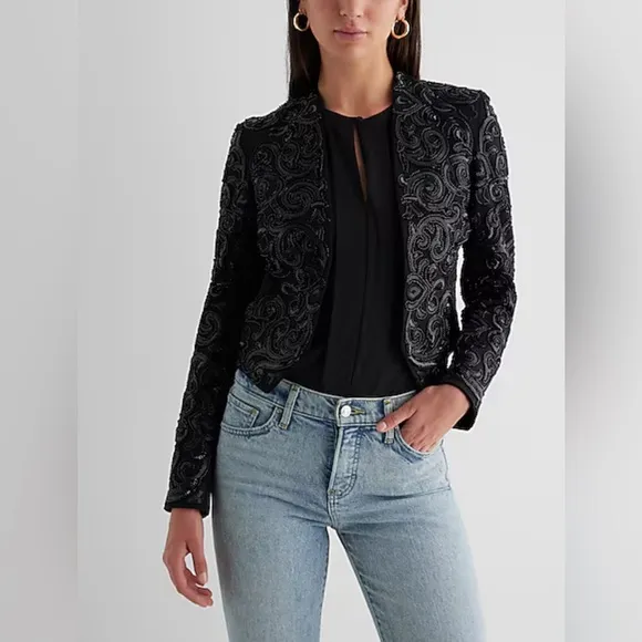 NWT EXPRESS Beaded Jacket, SMALL