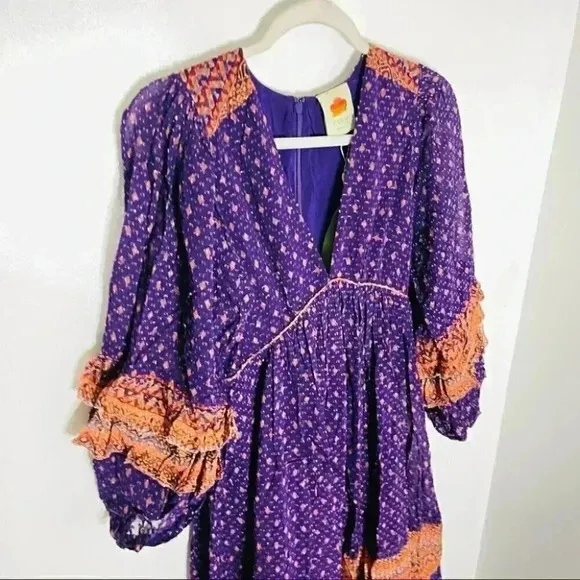 NWT FARM Rio Sophie Scarf Maxi Dress in Multi Rare Bohemian Summer Maxi