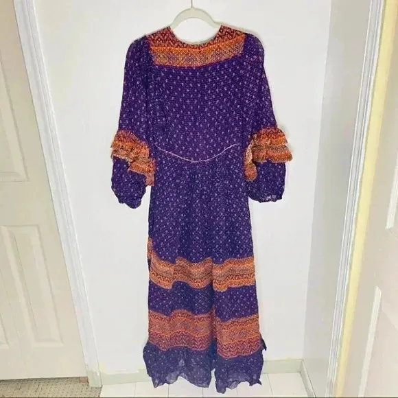 NWT FARM Rio Sophie Scarf Maxi Dress in Multi Rare Bohemian Summer Maxi