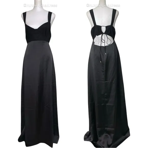NWT Free People Gia Maxi Dress In Black Size 8