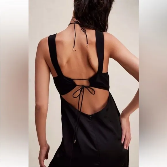 NWT Free People Gia Maxi Dress In Black Size 8
