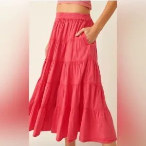 NWT Free People Tiered Midi Skirt size Med