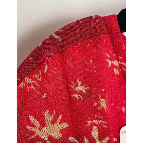 NWT Free People Wallflower Floral Sheer Midi Dress, Raspberry - Size L