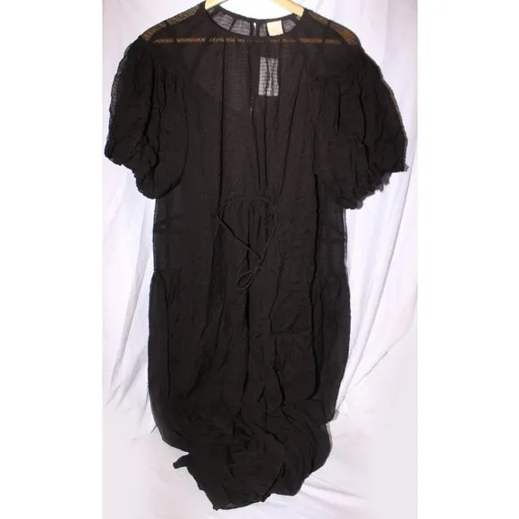 NWT H&amp;M Short Sleeve Wide-Cut Overlay Midi Dress Size S