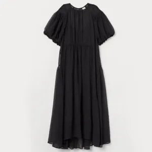NWT H&amp;M Short Sleeve Wide-Cut Overlay Midi Dress Size S