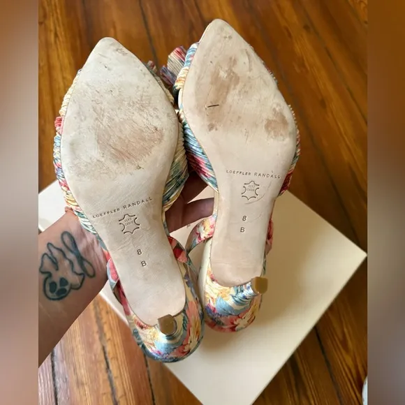 NWT In Box Loeffler Randall Sylvana Multicolor Kitten Heels