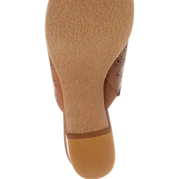 NWT Jack Rogers Mocha Leather Ronnie Slide Mules 8