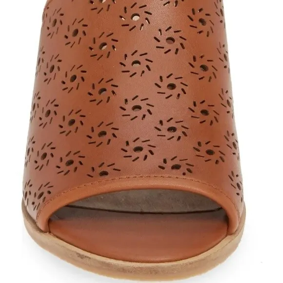 NWT Jack Rogers Mocha Leather Ronnie Slide Mules 8