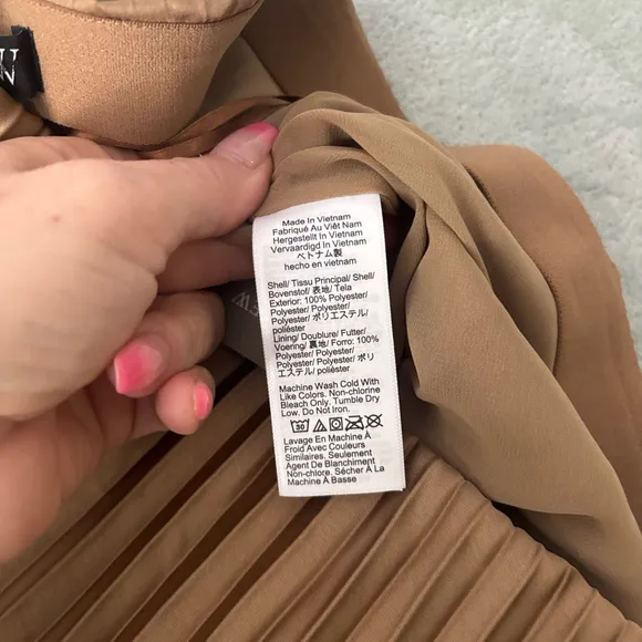 NWT J.Crew Gwyneth Pleated Slip Skirt Size S Camel Midi 31” Length