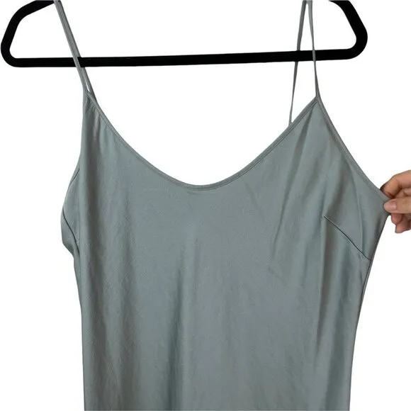 NWT Jenni Kayne Everyday Bias Cut Satin Long Slip Dress in Mist Green XL
