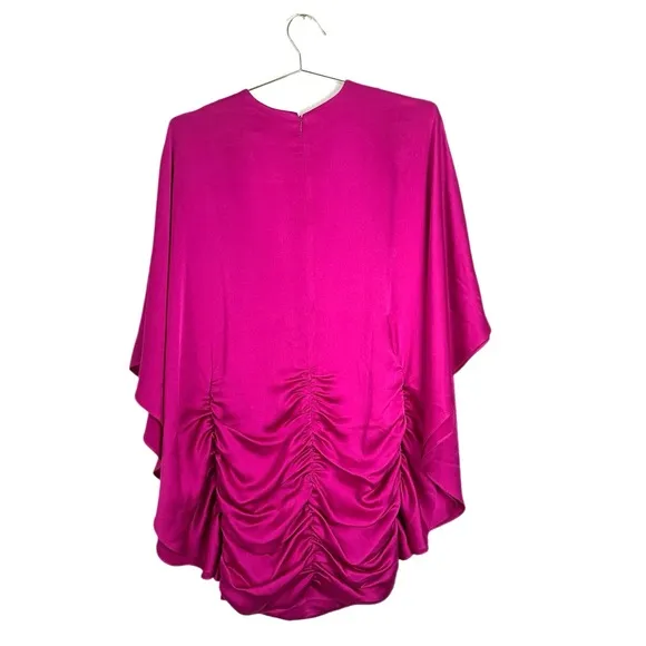 NWT JONATHAN SIMKHAI Kadence Bell-Sleeve Satin Mini Dress Size 0 MSRP $595