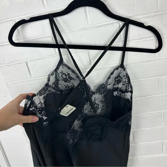 NWT Kat The Label Jasper Slip In Black Size XS