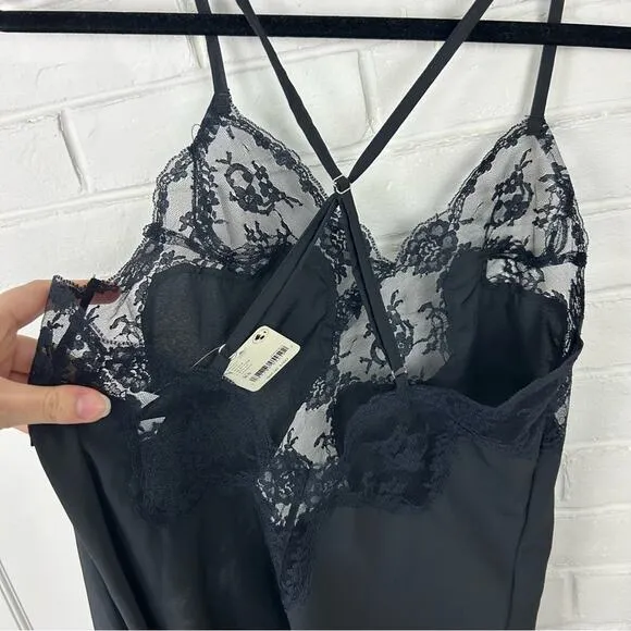 NWT Kat The Label Jasper Slip In Black Size XS
