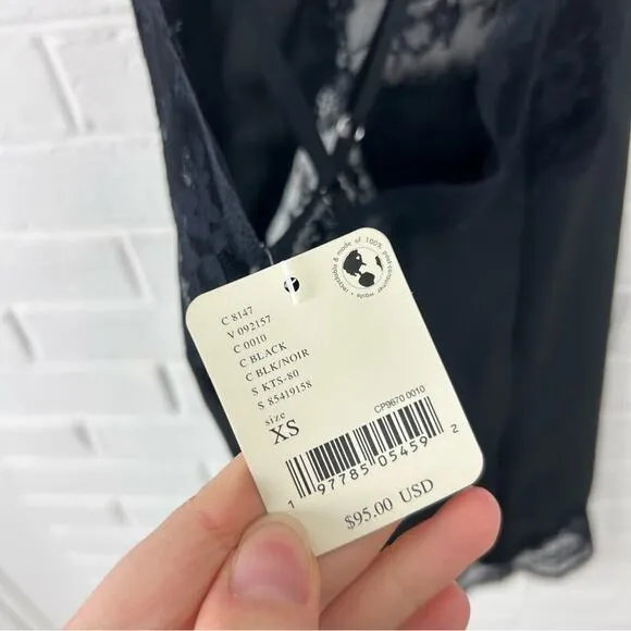 NWT Kat The Label Jasper Slip In Black Size XS