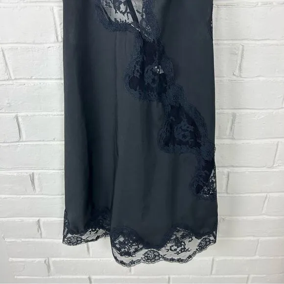 NWT Kat The Label Jasper Slip In Black Size XS