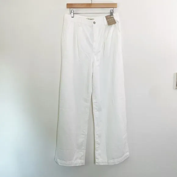 NWT Madewell The Harlow Wide-Leg Jean: Airy Denim Edition Size 28 Tile White