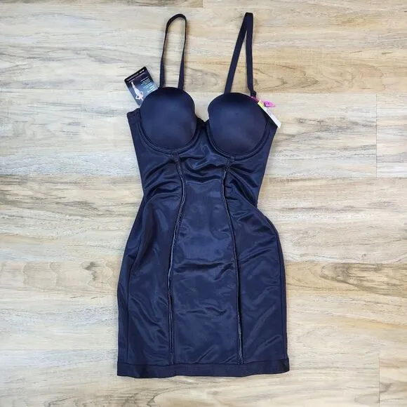 🩵NWT Maidenform Black Convertible Slip Shapewear 34B