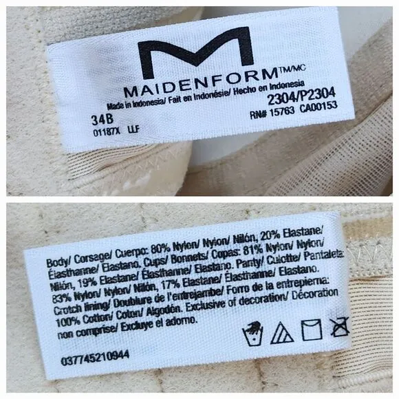 🩵NWT Maidenform Nude Convertible Slip Shapewear 34B