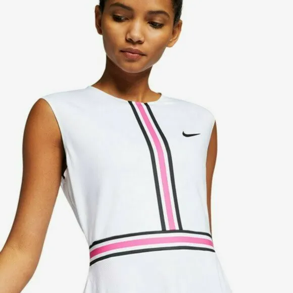 NWT Nike Active Tennis Dress L Large skirt Dri-FIT Court Dress White