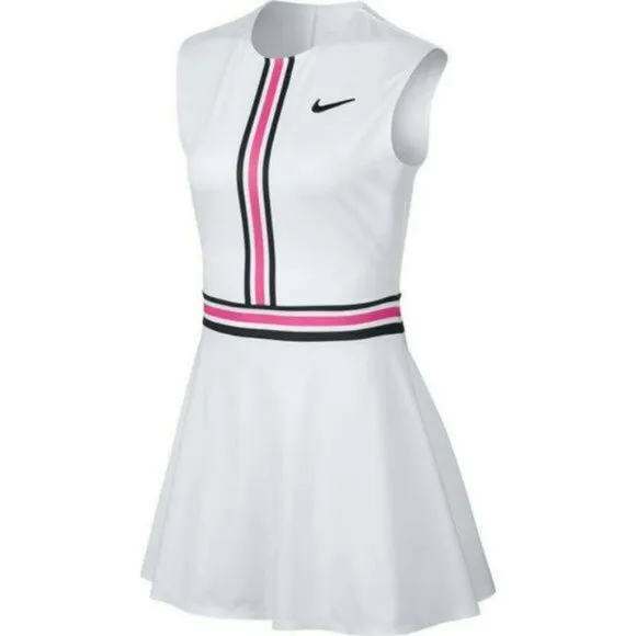 NWT Nike Active Tennis Dress L Large skirt Dri-FIT Court Dress White