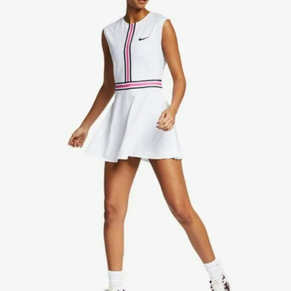 NWT Nike Active Tennis Dress L Large skirt Dri-FIT Court Dress White