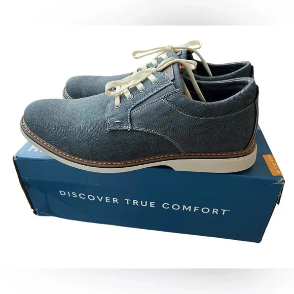 NWT Nunn Bush Otto Canvas Plain Toe Oxfords