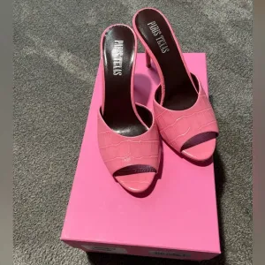 NWT Pink Paris Texas Mules