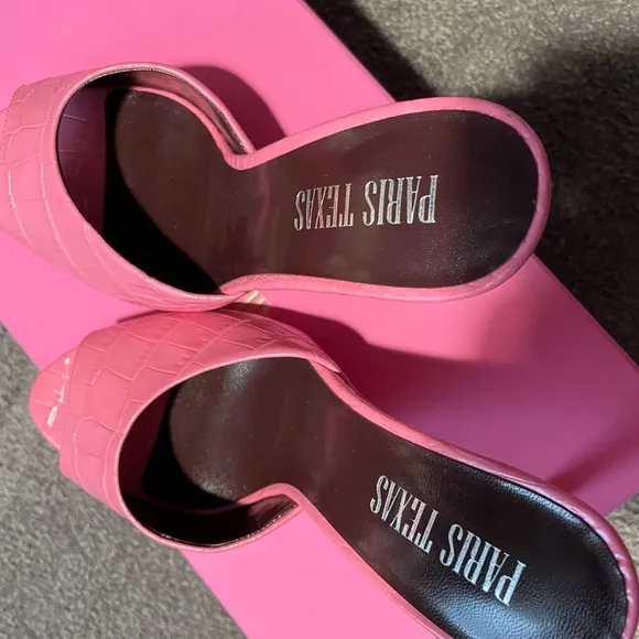 NWT Pink Paris Texas Mules