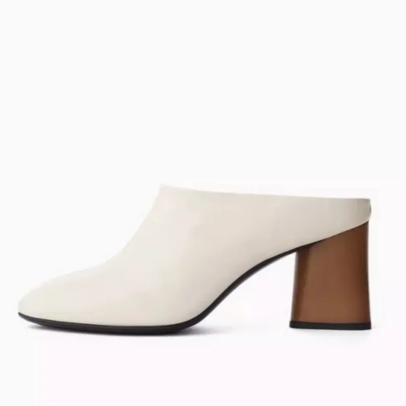 NWT rag &amp; bone Fei Heel Mules in Antique White Retail $425 Size 9