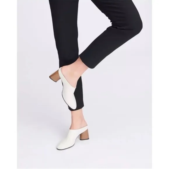 NWT rag &amp; bone Fei Heel Mules in Antique White Retail $425 Size 9