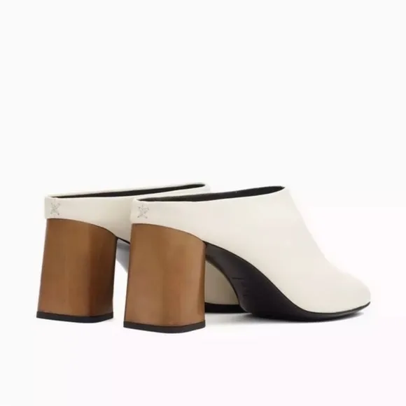 NWT rag &amp; bone Fei Heel Mules in Antique White Retail $425 Size 9