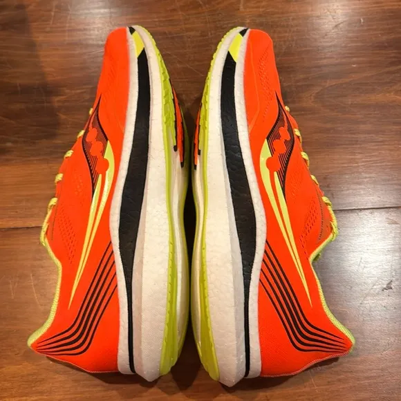 NWT Saucony Endorphin Pro Mens 13 Orange Yellow Lace Up NIB Running Shoes NEW