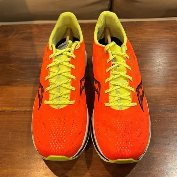 NWT Saucony Endorphin Pro Mens 13 Orange Yellow Lace Up NIB Running Shoes NEW