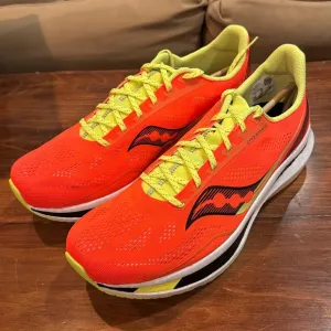NWT Saucony Endorphin Pro Mens 13 Orange Yellow Lace Up NIB Running Shoes NEW