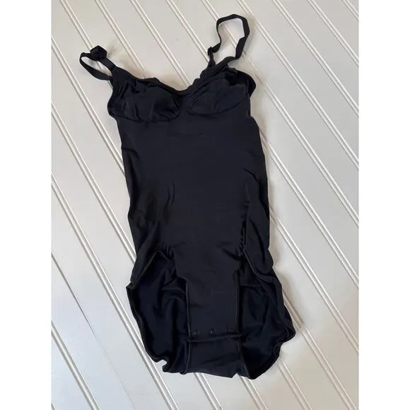NWT Skims Clay Seamless Sculpt Slip Dress &amp; Black Brief Bodysuit BUNDLE Size L