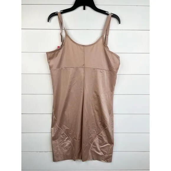 NWT Spanx Nude Open Bust Full Slip Adjustable Straps Body Shaping Size 2X