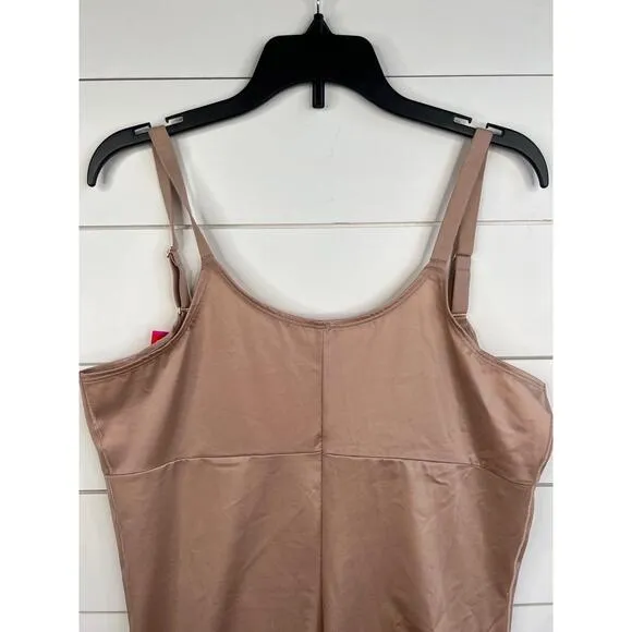 NWT Spanx Nude Open Bust Full Slip Adjustable Straps Body Shaping Size 2X