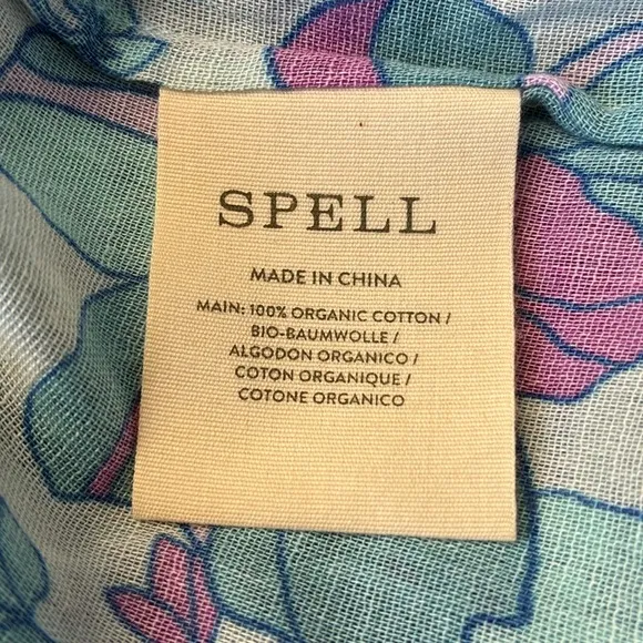 NWT Spell💯Cotton Crepe LOVE JETTY MAXI SKIRT in Blue Nirvana size XXS