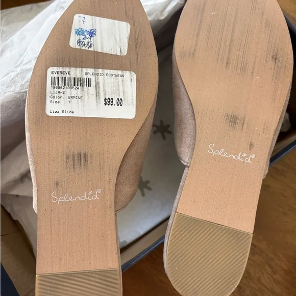 NWT Splendid Suede Slip-On Mules