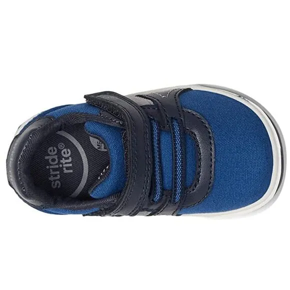 NWT Stride Rite Boy's SR Thompson Sneaker, Blue-Size 9.5 Toddler
