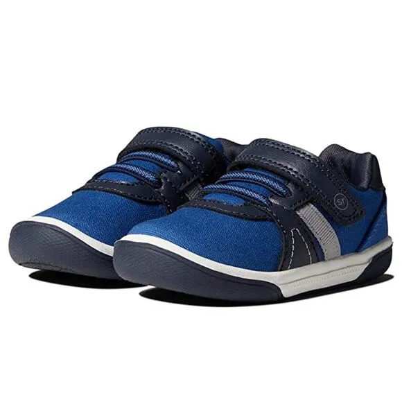 NWT Stride Rite Boy's SR Thompson Sneaker, Blue-Size 9.5 Toddler